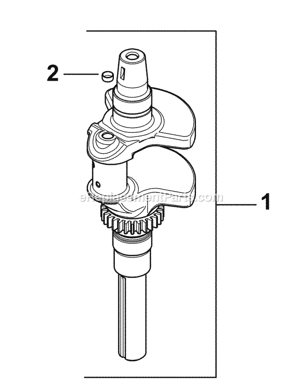 Kohler Cv750-0028 Crankshaft Diagram and Parts List for M60-KH 53AH8CT6050-30HP-OHV Cub Cadet Lawn Tractor